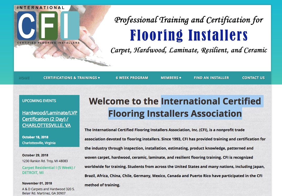 Certified Flooring Inspectors University Organization Links