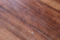 Laminate floor scratches