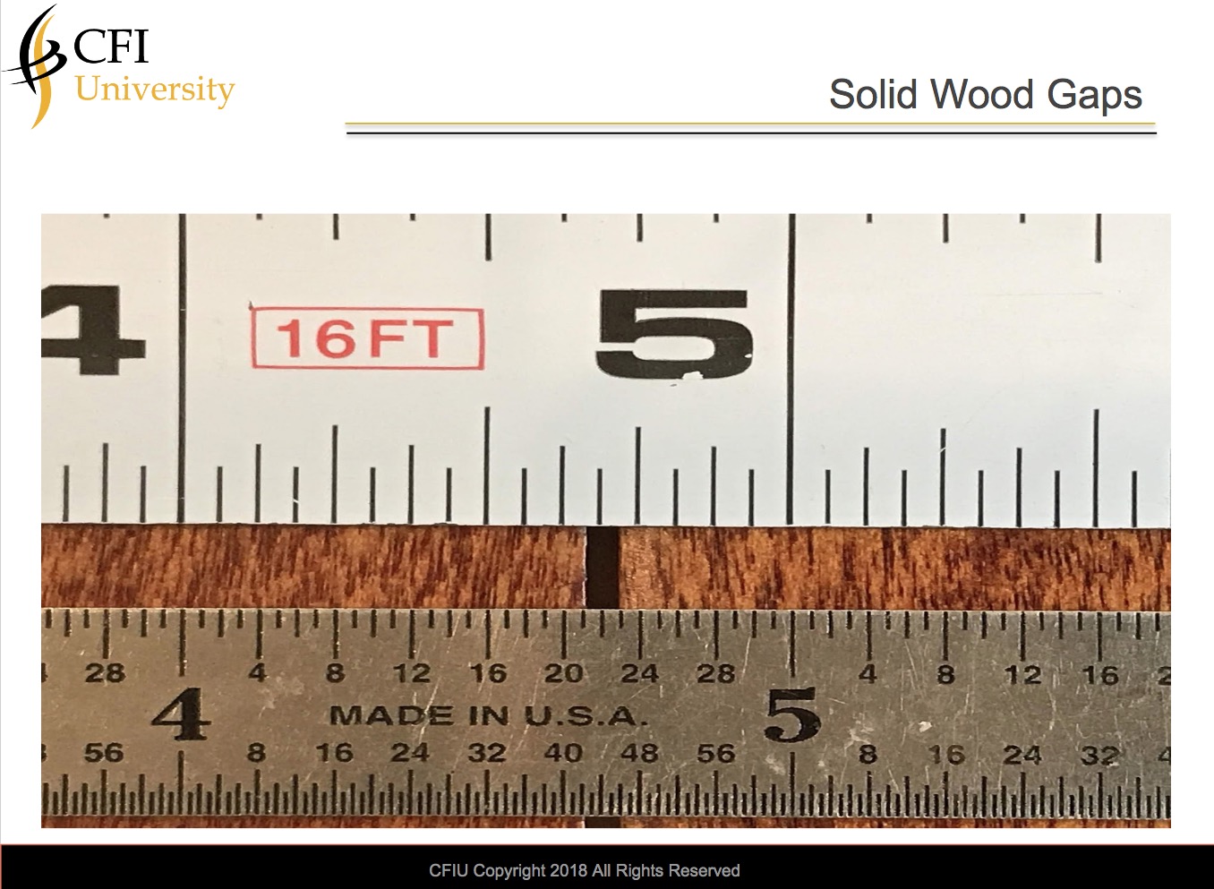 Solid Wood Gapping-Advanced Course