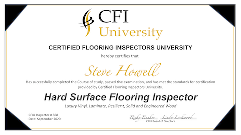 Flooring Inspector Certification at CFI University Flooring Inspector Certification at CFI University